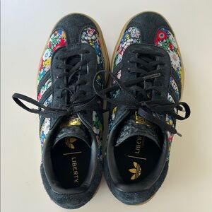 Adidas/Liberty of London Blue Floral Sneakers Casual Athletic Shoes